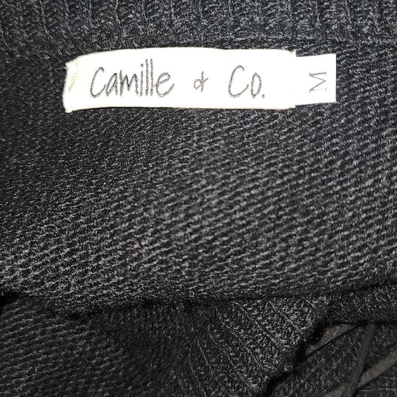 Camille & Co Pullover Sweater Black Medium Fringe Casual - Picture 5 of 7